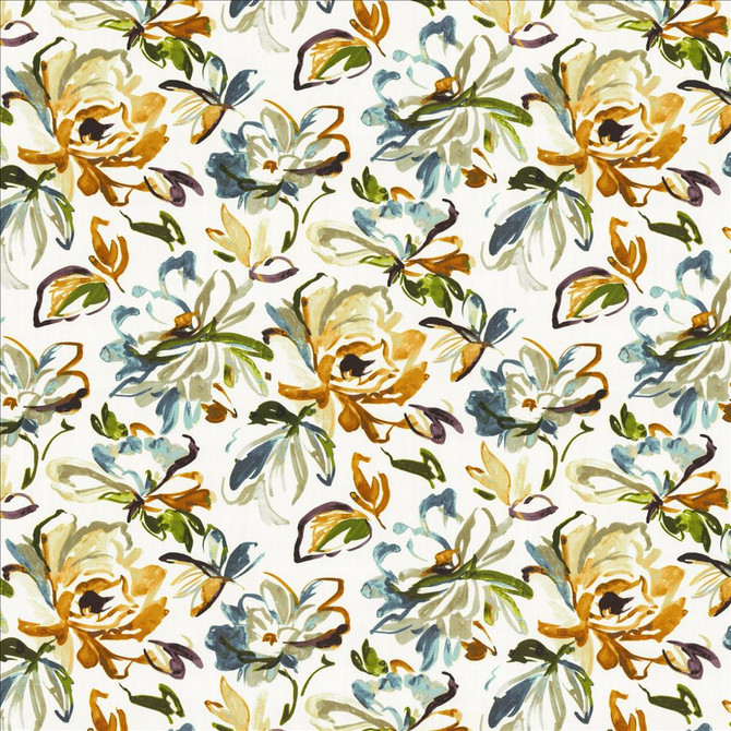 Garden Floral Sunset by Kasmir Designer Fabric 1452 100% Cotton
 INDIA 10,000 Wyzenbeek Double Rubs </p><p>Repeat: Horizontal: 27 inches and Vertical: 25 inches 54 - Swanky Fabrics -