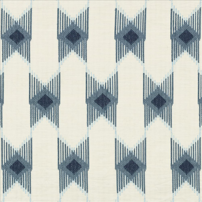 Minnetonka Blue by Kasmir Designer Fabric 1463 80% Cotton
20% Rayon
 INDIA </p><p>Repeat: Horizontal: 6 5/8 inches and Vertical: 15 2/8 inches 54 - Swanky Fabrics -