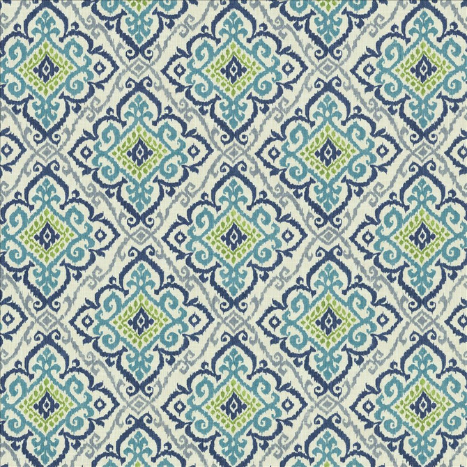 Oswego Capri Blue by Kasmir Designer Fabric See sample 75% Cotton
25% Linen
 PAKISTAN 20,000 Wyzenbeek Double Rubs </p><p>Repeat: Horizontal: 13 4/8 inches and Vertical: 25 inches 55 - Swanky Fabrics -