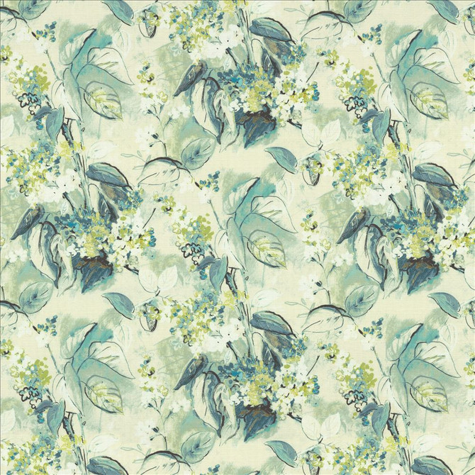 Pleasant Garden Menthe by Kasmir Designer Fabric 1464 100% Cotton
 SOUTH KOREA </p><p>Repeat: Horizontal: 27 inches and Vertical: 24 6/8 inches 54 - Swanky Fabrics -