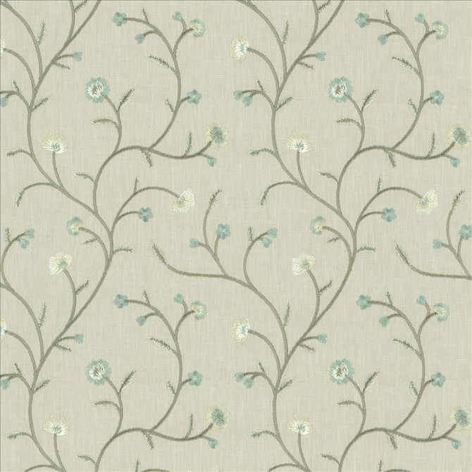 Woburn Park Crystal  by Kasmir Designer Fabric 1458 52% Cotton
48% Polyester
 INDIA 30,000 Wyzenbeek Double Rubs Horizontal: 8 6/8 inches and Vertical: 9 2/8 inches 54  - Swanky Fabrics -