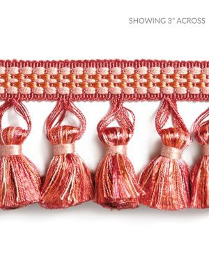 Plaza Tassel Fringe Azalea SCFT15050010 by Scalamandre Designer Trim NOVANTA PASSEMENTERIE 54% FIBRANNE 46% RAYON CHINA LIGHT DUTY Horizontal: 0" and Vertical: 0" 2.25 - Swanky Fabrics -