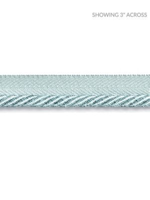 Boulevard Cord Sky SCC3140013 by Scalamandre Designer Trim NOVANTA PASSEMENTERIE 15% POLYESTER 1% ACRYLIC, 48% COTTON 19% RAYON 17% FIBRANNE CHINA LIGHT DUTY Horizontal: 0" and Vertical: 0" 0.25 - Swanky Fabrics -