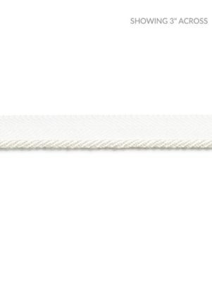 Avenue Cord Ivory SCC3150002 by Scalamandre Designer Trim NOVANTA PASSEMENTERIE 16% FIBRANNE 2% ACRYLIC, 38% POLYESTER 26% COTTON 18% RAYON CHINA LIGHT DUTY Horizontal: 0" and Vertical: 0" 0.13 - Swanky Fabrics -