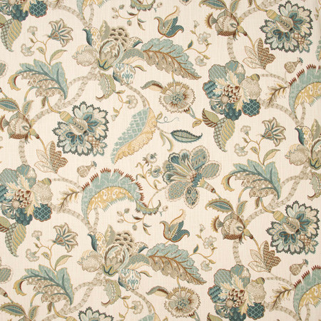 Open Meadow French Blue by Carole Designer Fabric Blue Forest 100% Cotton-SSR Printed In USA 27" V, 27" H HD 54" - Swanky Fabrics -