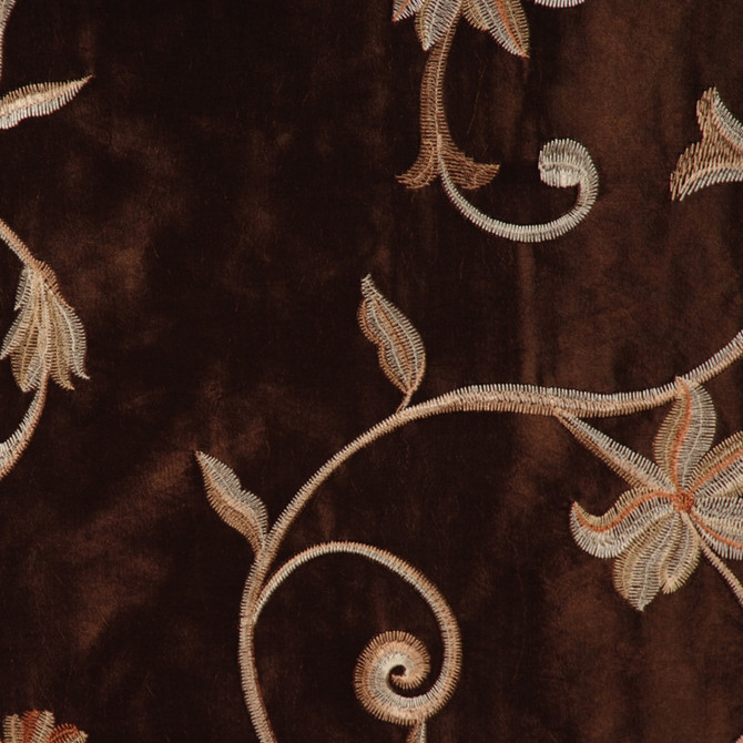 Lithium Chocolate by RM CoCo Designer Fabric Primary Element 55% Polyester 45% Nylon Horizontal: 13.75 and Vertical: 14.5 59 - Swanky Fabrics -