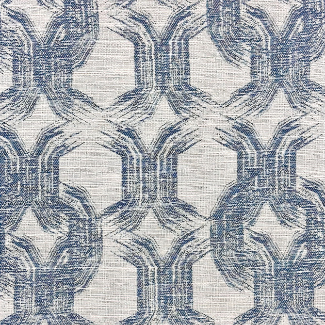 Dalliance C Marine by Europatex Designer Fabric Dalliance 60% Polyester, 40% Cotton 6.67" H, 6" V 54.00 inches - Swanky Fabrics -