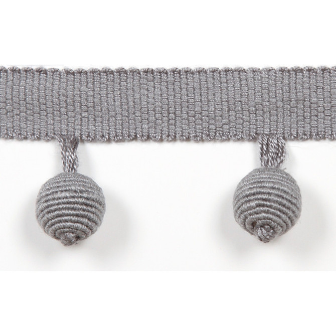 Le Lin Beaded Fringe Battleship by Europatex Designer Fabric Le Lin 63% Linen, 37% Rayon 1.46 inches - Swanky Fabrics -