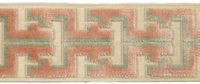 Oslo Blush by Europatex Designer Fabric Oslo 31% Polyester, 58%Rayon, 11% Linen China Horizontal: 2.75" and Vertical: N/A 3.5" - Swanky Fabrics -