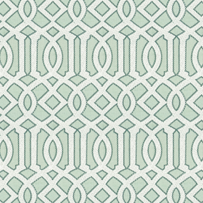 7801-51 Interlachen Emb Seaspray by Bassett Mcnab Designer Fabric BASSETT MCNAB ORIGINS 100%LIN INDIA Horizontal: 6.625 and Vertical: 12.5 53 in - Swanky Fabrics -