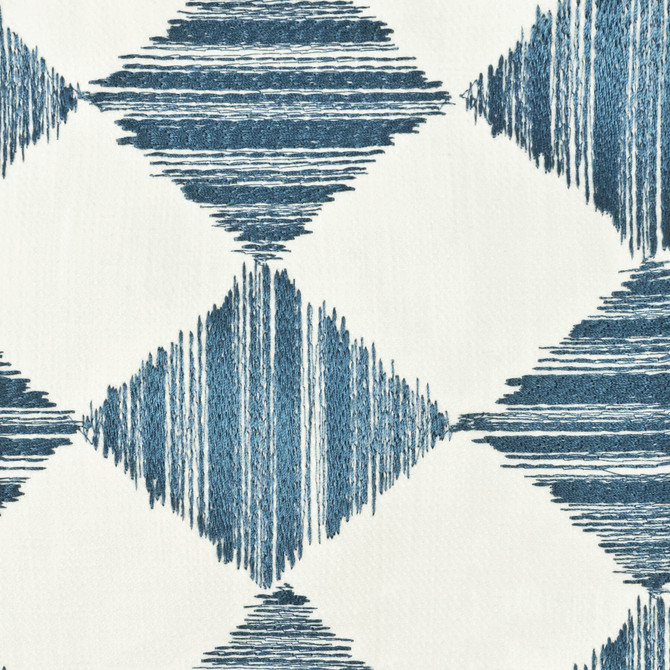 Banff 3 Blue/White by Aoc Designer Fabric COMFORTABLE LIVING BREEZE/INDIGO 100%COT INDIA FLAME RETARDANT-U.F.A.C. CLASS 1 CATB 117-2013 WYZENBEEK 20 000 DOUBLE RUB WEAR TEST (HEAVY DUTY) Horizontal: 8.375 and Vertical: 7.625 50 in - Swanky Fabrics -