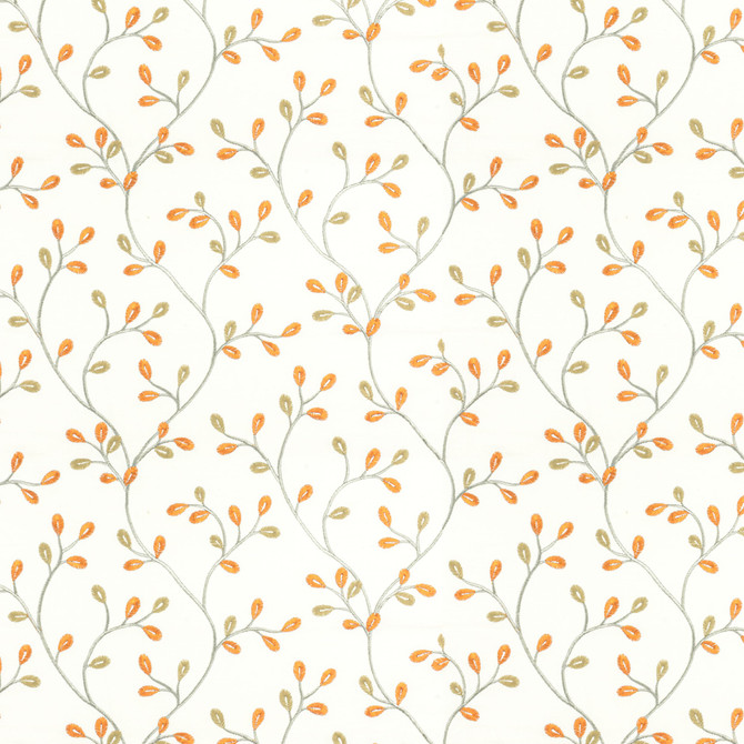 Eckley 1 Orange by Stout Designer Fabric RAINBOW LIBRARY TILE/SORBET 77%COT 13%SVI 10%POL %BEMB INDIA Horizontal: 24.75 and Vertical: 15.25 50.75 in - Swanky Fabrics -