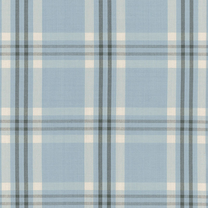 Wilton Cotton Plaid Chambray/Indigo 63015 by Schumacher Designer Fabric COUNTRY HOUSE COTTONS COTTON 100% INDIA MARTINDALE 7,500 </p><p>Repeat: Horizontal: 4 1/2" (11CM) and Vertical: 4 1/4" (11CM) 54 - Swanky Fabrics -