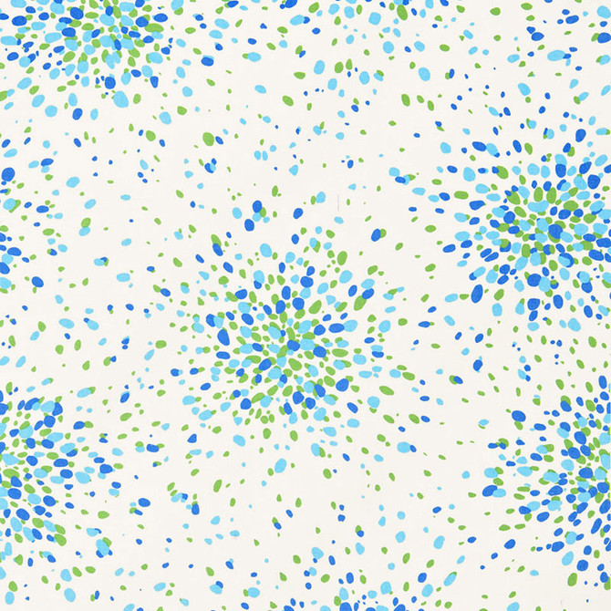 Jelly Bean Ocean / Turquoise 174940 by Schumacher Designer Fabric FLIGHT OF FANCY COTTON 100% TURKEY </p><p>Repeat: Horizontal: 27" (69CM) and Vertical: 32" (81CM) 54 - Swanky Fabrics -