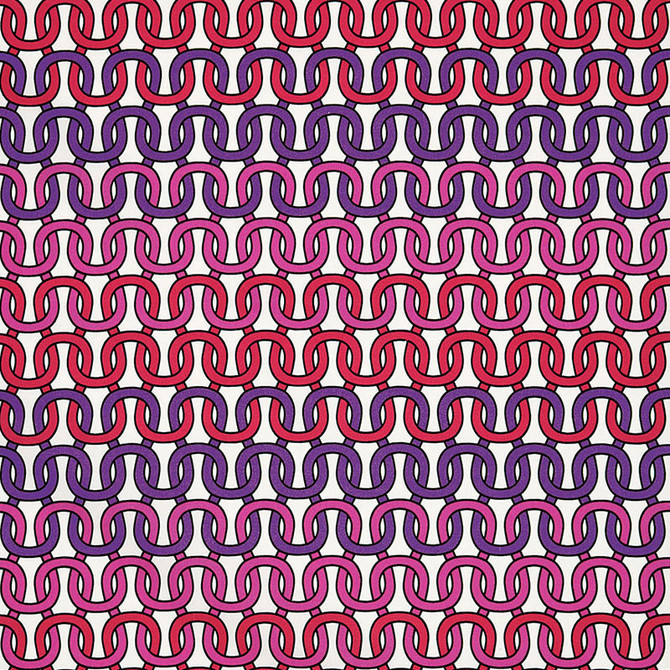 Loop De Loop Print Cerise 174702 by Schumacher Designer Fabric TRINA TURK See Sample UNITED STATES OF AMERICA MEDIUM DUTY </p><p>Repeat: Horizontal: 13 1/2" (34CM) and Vertical: 13 1/2" (34CM) 54" WIDE (137CM) - Swanky Fabrics -