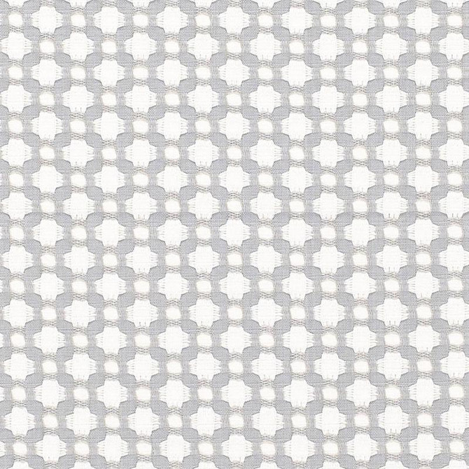 Betwixt Zinc/Blanc 65684 by Schumacher Designer Fabric Essentials: Small-Scale Upholstery 1.62" - Swanky Fabrics -