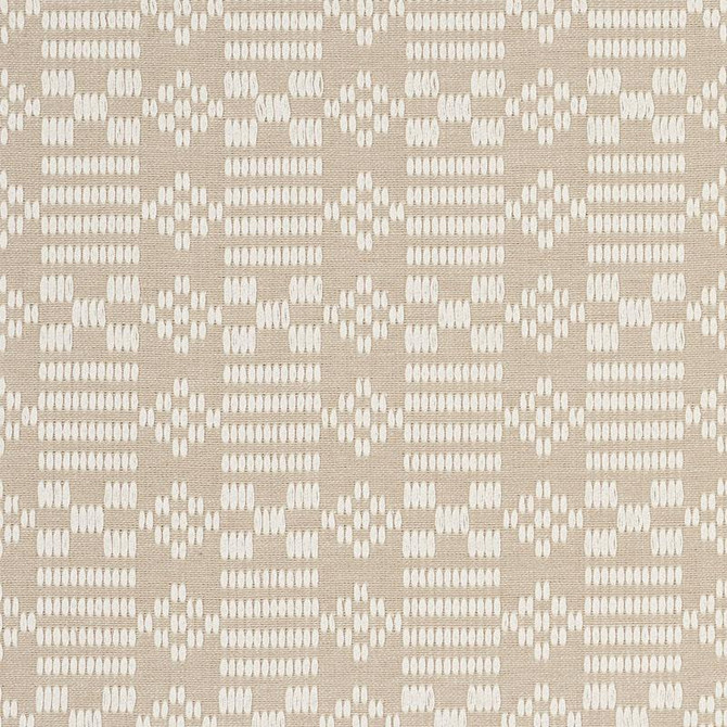 Wilson Embroidery Sand 76792 by Schumacher Designer Fabric Folk Art 2.88" - Swanky Fabrics -