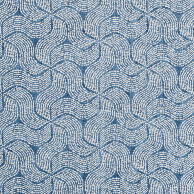 Fiador Blue 76052 by Schumacher Designer Fabric CLUB CAVALIER VISCOSE 58% POLYESTER 19% ITALY MARTINDALE 32,000 </p><p>Repeat: Horizontal: 13 3/4" (35CM) and Vertical: 7 1/2" (19CM) 55 - Swanky Fabrics -