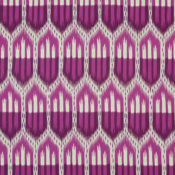 Bukhara Ikat Fuchsia 176082 by Schumacher Designer Fabric IKAT COLLECTION See Sample ITALY LIGHT DUTY </p><p>Repeat: Horizontal: 13 1/8" (33CM) and Vertical: 27 1/2" (70CM) 53 1/4" (135CM) - Swanky Fabrics -