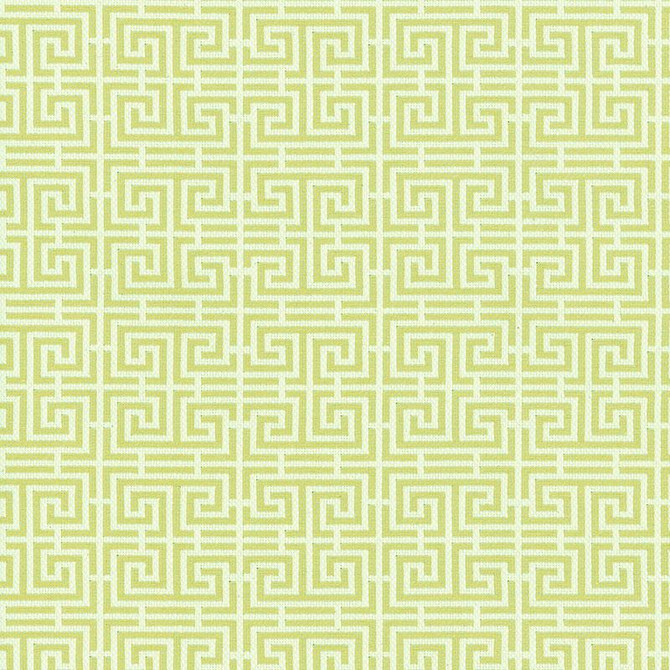 Chinois Fret Celadon / Ivory 54955 by Schumacher Designer Fabric Essentials: Small-Scale Upholstery 2.25" - Swanky Fabrics -