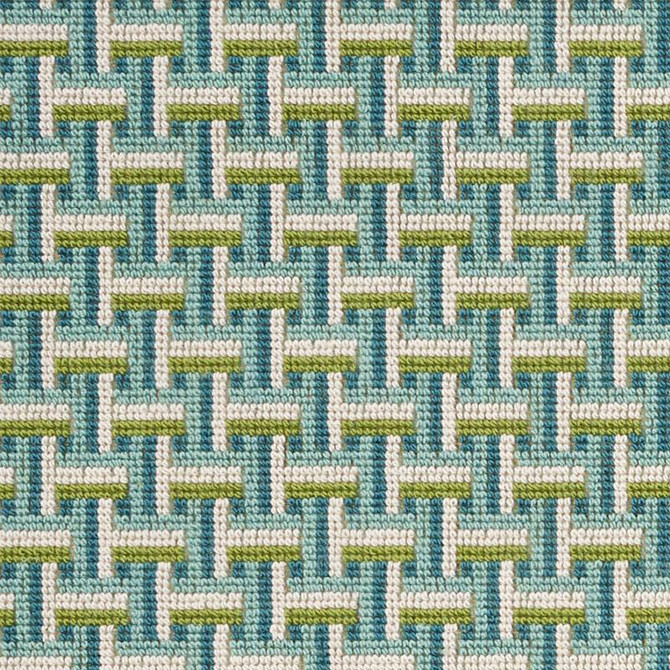 Saxon Pingl Peacock 76970 by Schumacher Designer Fabric Classic Wovens 1.12" - Swanky Fabrics -