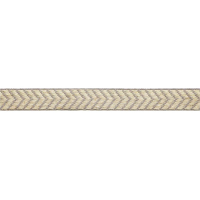 Francoise Linen Braid Greige 65581 by Schumacher Designer Trim Au Naturel - Swanky Fabrics -