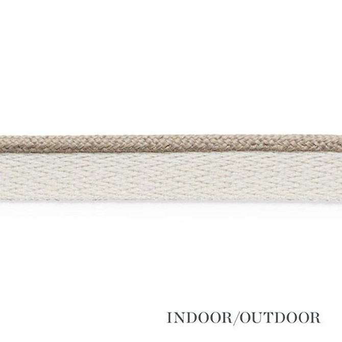 Coleman Lip Cord Sand 74921 by Schumacher Designer Trim Perfect Basics: Outdoor Trims - Swanky Fabrics -