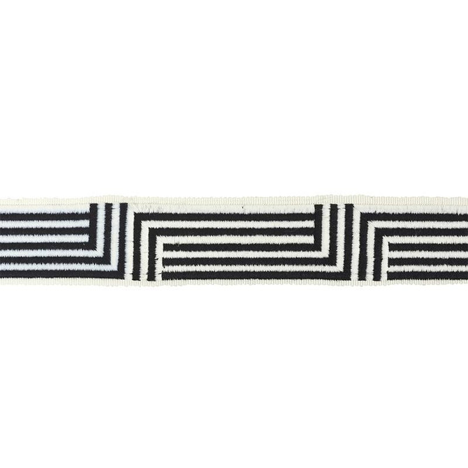 Osilas Tape Black 77471 by Schumacher Designer Trim Statement Trims - Swanky Fabrics -