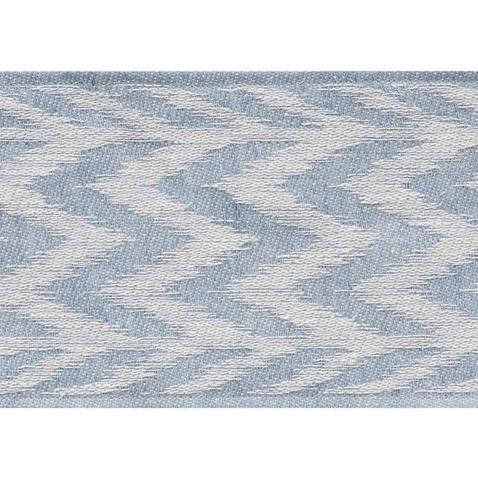 Chevron Woven Tape Sky 74252 by Schumacher Designer Trim Statement Tapes 1.5" - Swanky Fabrics -