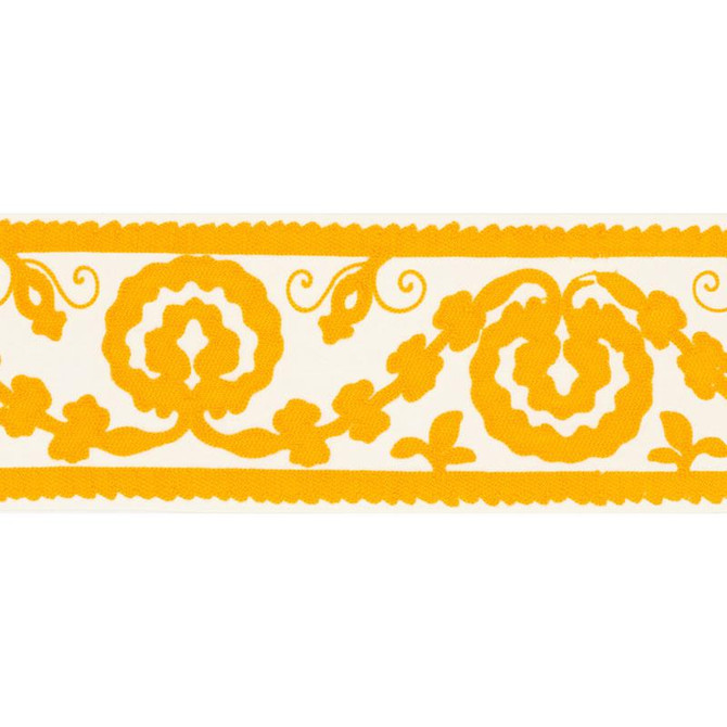 Ashbury Tape Yellow 70590 by Schumacher Designer Trim Couture Trims - Swanky Fabrics -
