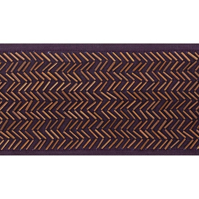 Hayworth Tape Aubergine 70682 by Schumacher Designer Trim Couture Trims - Swanky Fabrics -