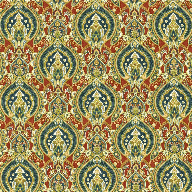 Treasure Trove Redcoat by Kasmir Designer Fabric 1468 100% Cotton
 INDONESIA 30,000 Wyzenbeek Double Rubs </p><p>Repeat: Horizontal: 13 4/8 inches and Vertical: 13 4/8 inches 54 - Swanky Fabrics -