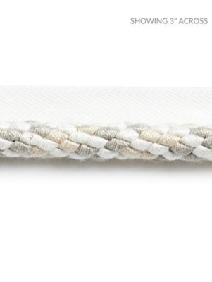 Obi Cord Bone SCC3170001 by Scalamandre Designer Trim PACIFICA 51% COTTON 40% FIBRANNE 9% POLYESTER CHINA MEDIUM DUTY Horizontal: 1.5" and Vertical: 0" 0.5 - Swanky Fabrics -