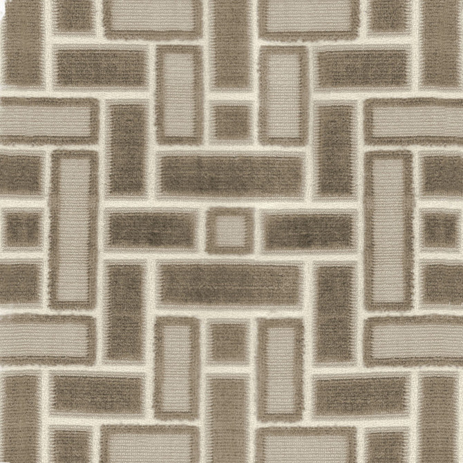 Dean Taupe by Norbar Designer Fabric RITZ 76% VISCOSE 24% POLYESTER INDIA 9 1/4"V 13 1/2"H 54" - Swanky Fabrics -