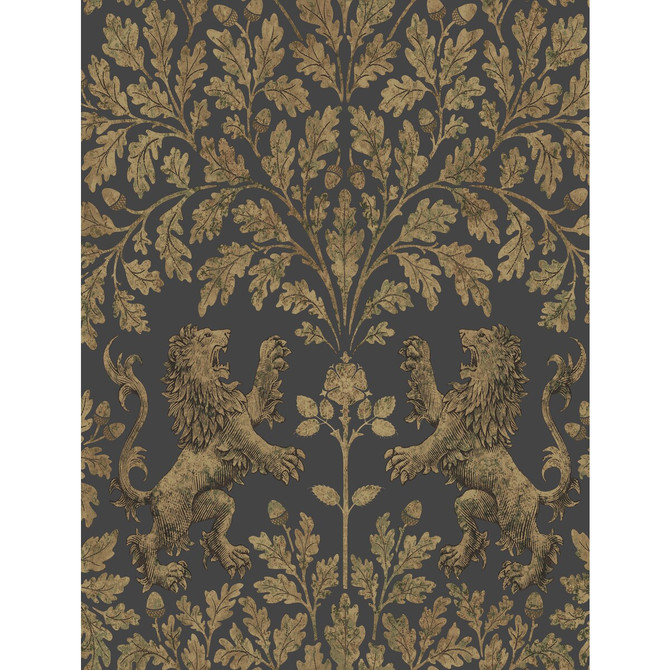 Boscobel Oak Ant Gold/Blk by Cole & Son Designer Wallcovering COLE & SON PEARWOOD PAPER - 100% United Kingdom - Horizontal: 20.5 and Vertical: 27 20.5 - Swanky Fabrics -