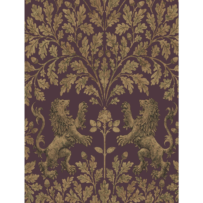 Boscobel Oak Gold/Claret by Cole & Son Designer Wallcovering COLE & SON PEARWOOD PAPER - 100% United Kingdom Horizontal: 20.5 and Vertical: 27 20.5 - Swanky Fabrics -