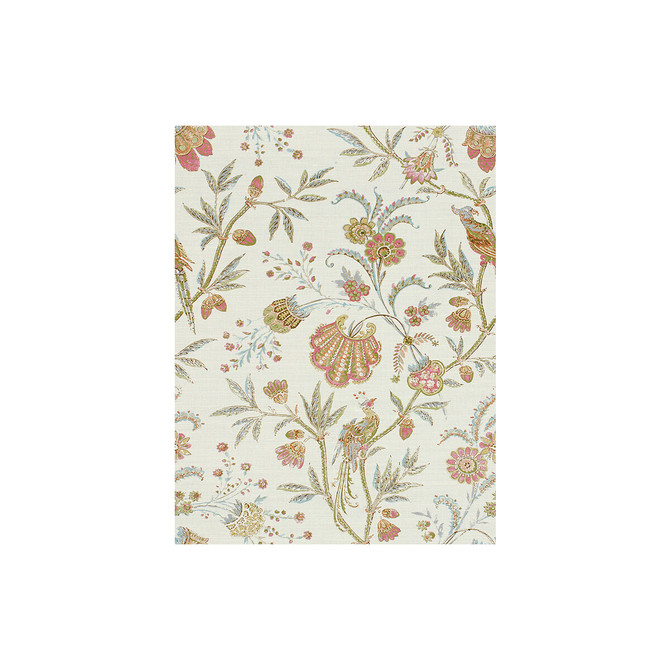 Seafield Pink/Aqua by Lee Jofa Designer Fabric AERIN LINEN - 63%;COTTON - 28%;NYLON - 9% United Kingdom MEDIUM Horizontal: 18 and Vertical: 25.25 54 - Swanky Fabrics -
