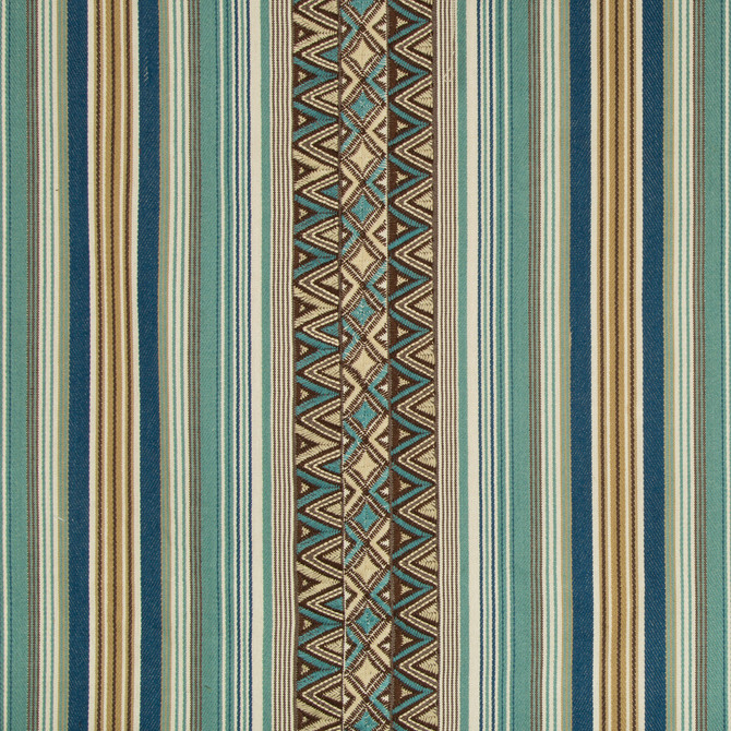 Dallol Stripe Teal/Brown by Lee Jofa Fabric Lee Jofa Fabric Dallol Stripe Teal/BrownFabric MERKATO COTTON - 82%;POLYESTER - 18% India </p><p>Repeat: H: 17.6, V: 4.3 53 - Fabric Carolina -