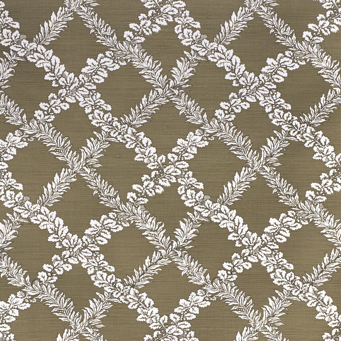 Leaf Trellis Green by Lee Jofa Designer Fabric PAOLO MOSCHINO FABRICS LINEN - 67%;COTTON - 33% United Kingdom HEAVY Horizontal: 16.93 and Vertical: 16.14 53.94 - Swanky Fabrics -