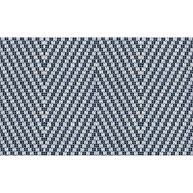 Kali Chevron Indigo by Kravet Design Designer Fabric ECHO INDOOR OUTDOOR IBIZA POLYOLEFIN - 100% Italy HEAVY Horizontal: 5 and Vertical: 55 - Swanky Fabrics -