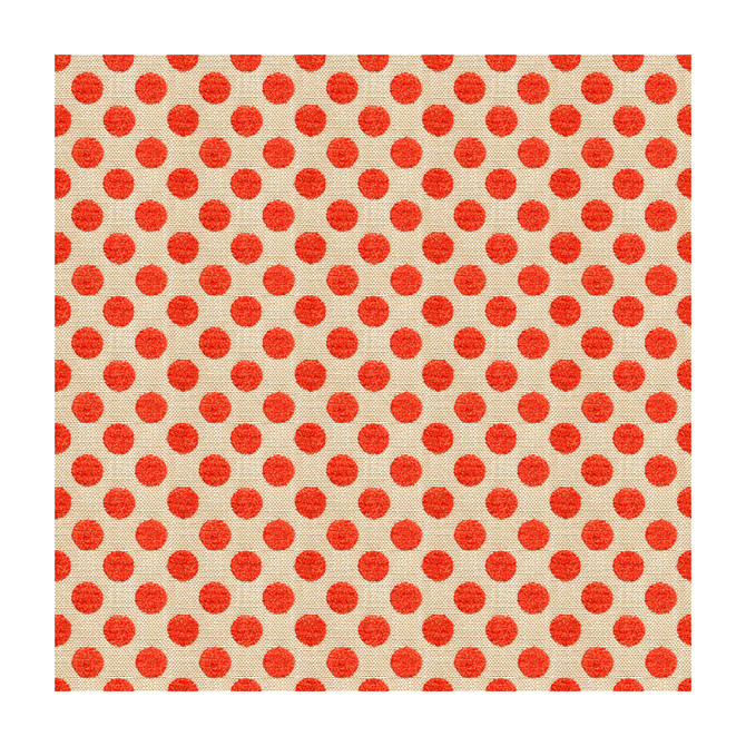 Posie Dot Hot Coral by Kravet Design Designer Fabric KATE SPADE CLASSICS VISCOSE - 59%;COTTON - 21%;POLYESTER - 20% Turkey MEDIUM Horizontal: 1.5 and Vertical: 54 - Swanky Fabrics -
