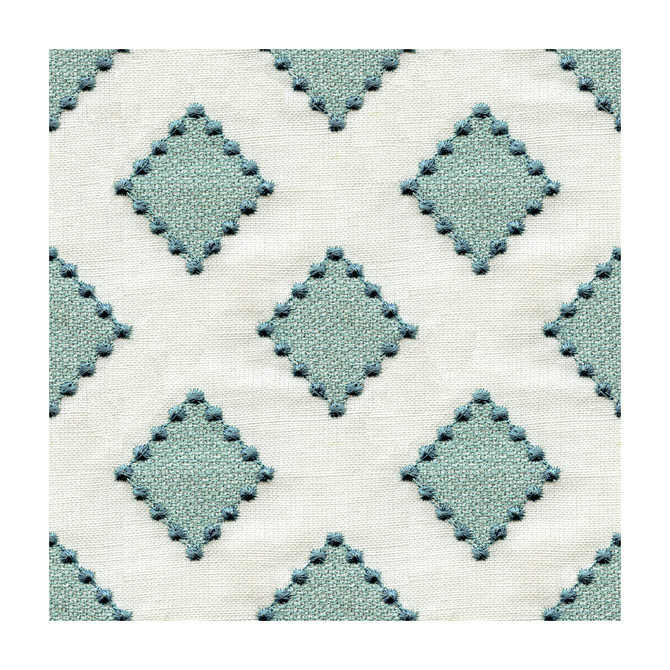 Diamondots Turquoise by Kravet Basics Designer Fabric SARAH RICHARDSON HARMONY LINEN - 60%;COTTON - 40% India LIGHT Horizontal: 3 and Vertical: 3 51.5 - Swanky Fabrics -