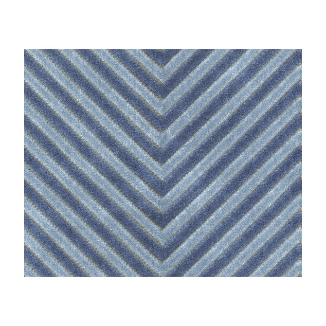 Zigandzag Indigo by Kravet Basics Designer Fabric SARAH RICHARDSON HARMONY VISCOSE - 62%;POLYESTER - 38% India HEAVY Horizontal: 7 and Vertical: 1 54 - Swanky Fabrics -