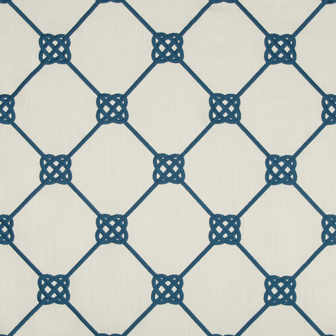 Knotbridge Marine by Kravet Basics Designer Fabric BERMUDA COTTON - 51%;LINEN - 17%;POLYESTER - 17%;VISCOSE - 15% India Horizontal: 8.5 and Vertical: 9 51.5 - Swanky Fabrics -