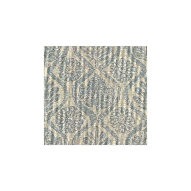 Oakleaves Blue/Oatmeal by Lee Jofa Designer Fabric BLITHFIELD LINEN - 100% United Kingdom Horizontal: 33 and Vertical: 33 51 - Swanky Fabrics -