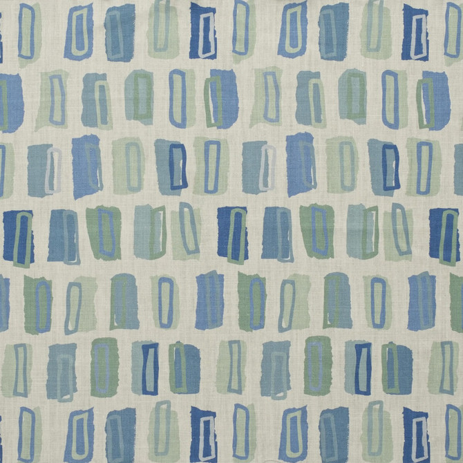 Hudson Blue/Green by Lee Jofa Designer Fabric BLITHFIELD LINEN - 100% Thailand MEDIUM Horizontal: 13 and Vertical: 25.2 52 - Swanky Fabrics -