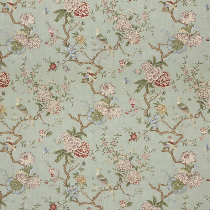 Oriental Bird Signature Eau De Nil by G P & J Baker Fabric G P & J Baker Fabric Oriental Bird Signature Eau De NilFabric SIGNATURE PRINTS VISCOSE - 85%;LINEN - 15% United Kingdom </p><p>Repeat: H: 18.124, V: 31.126 53.978 - Fabric Carolina -
