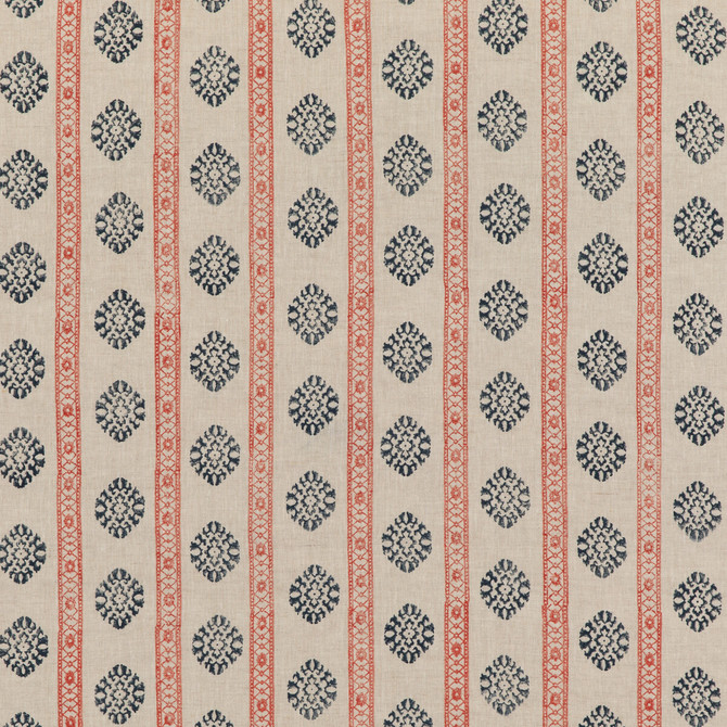 Alma Red/Indigo by G P & J Baker Fabric G P & J Baker Fabric Alma Red/IndigoFabric COROMANDEL SMALL PRINTS LINEN - 100% India </p><p>Repeat: H: 7.5648, V: 3.94 53.978 - Fabric Carolina -