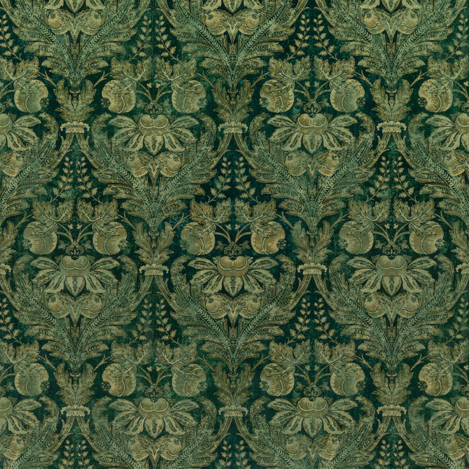 Lapura Velvet Emerald by G P & J Baker Designer Fabric COROMANDEL COTTON - 56%;LINEN - 44% United Kingdom - Horizontal: 13.002 and Vertical: 23.246 52.008 - Swanky Fabrics -