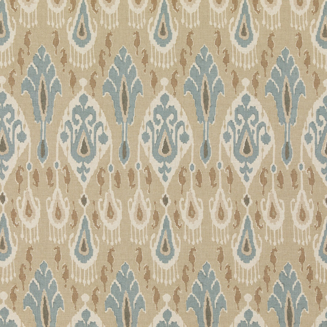 Ikat Bokhara Sand by G P & J Baker Designer Fabric CHIFU VISCOSE - 49%;LINEN - 26%;COTTON - 17%;POLYESTER - 8% Thailand MEDIUM Horizontal: 10.244 and Vertical: 27.186 51.22 - Swanky Fabrics -
